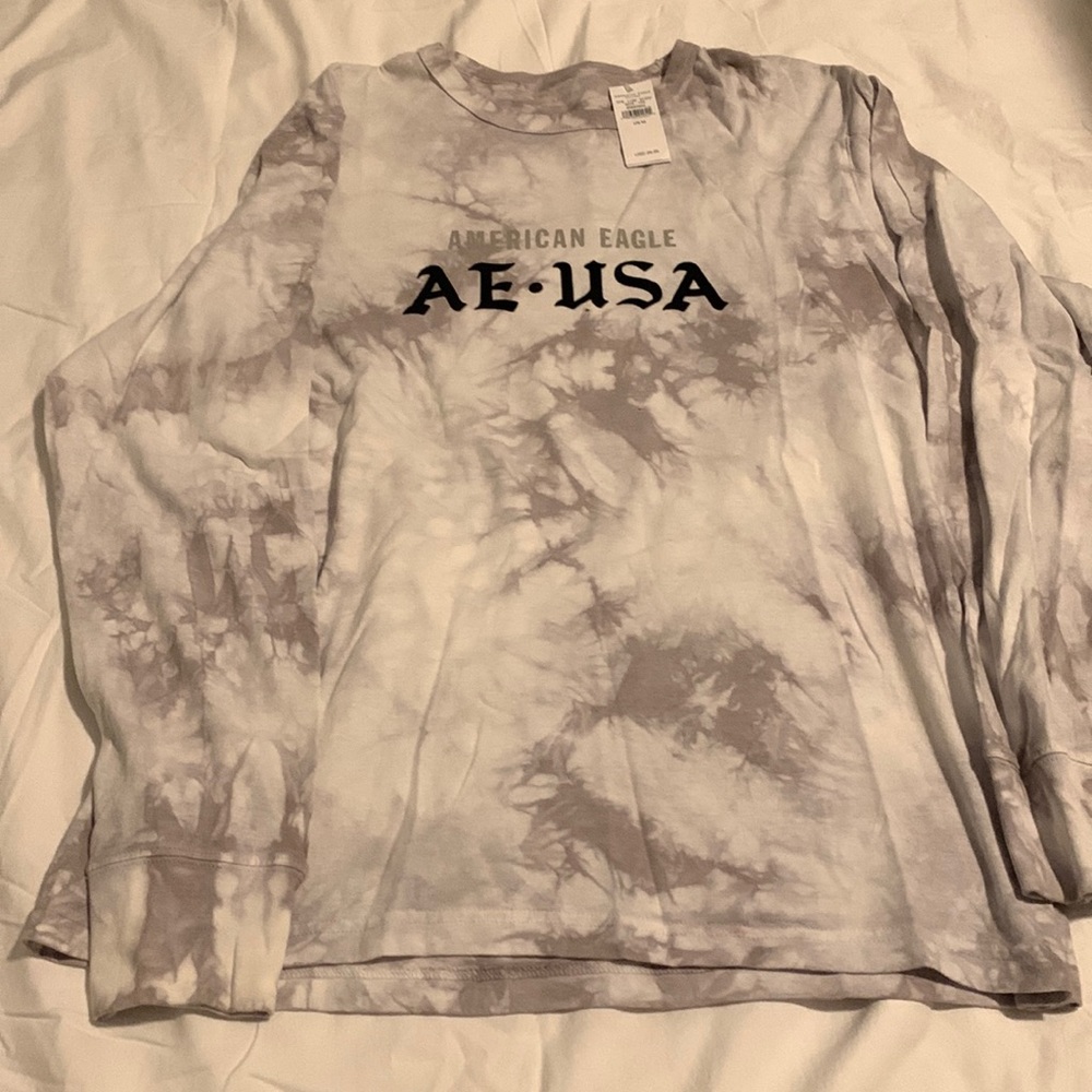 Grey and white tie dye-size Medium